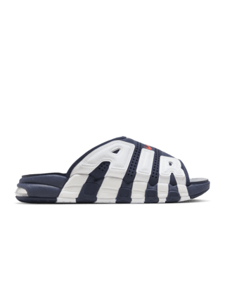 国内配送 NIKE AIR MORE UPTEMPO SLIDE MIDNIGHT NAVY/WHITE Nike Air More Uptempo Men's Slides. Nike JP